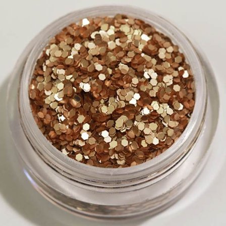 Negleglitter - Hexagon - Sand (matt) - 8ml - Glitter