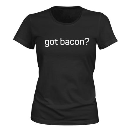 Har du bacon? - T-SHIRT - DAME svart XL
