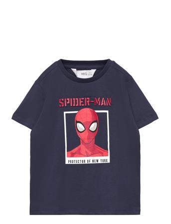 Spider-Man T-Shirt T-shirts Short-sleeved Marineblå Mango*Betinget Tilbud