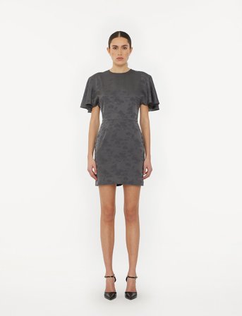 ROTATE Birger Christensen Short Sleeve Mini Dress - Grey - 34