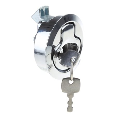 Tryckknappslås för husbils- och hemmaskåp, lucklås, infällt dörrlås, vred passande för skåp, husbil, husvagn, handtag