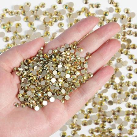 2880 stk Metall Solgull Flatback Rhinestones for Håndverk, SS30, 6.3-6.5mm Metal Sunlight SS30/2880pcs