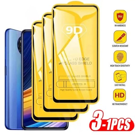 9D Härdat Glas för Xiaomi Redmi Note 9T Skärmskydd Glas
