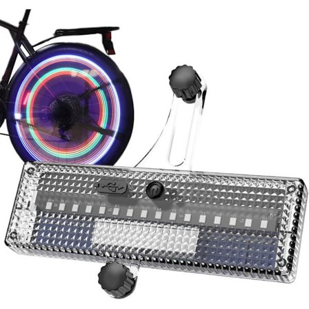 Sykkel Solcelle Eikelys - Smarte varsellys for barne- og terrengsykler - Fargerike LED-hjullys med Auto-On funksjon