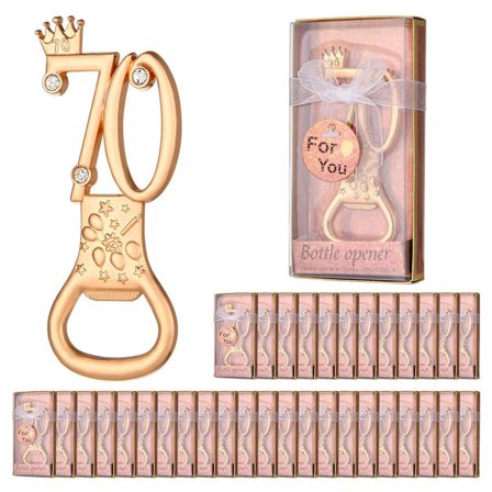 24/36 st Roséguld Tema 40:e 50:e 60:e 70:e Födelsedagen Flasköppnare Gynnas för Gyllene Bröllopsfest Gåvor Födelsedagsfest Souvenirer Festdekoration