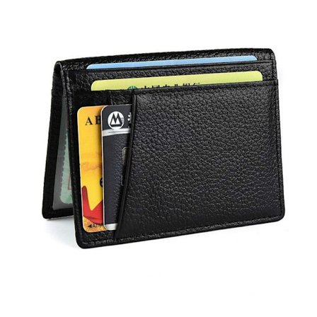 Leather Card Holder - Black