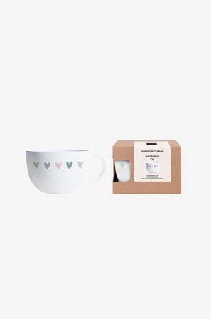 Paperproducts Design - Krus Heart Infusion Matt XXL 55 cl - Hvit - Kopper & krus - Fra Homeroom