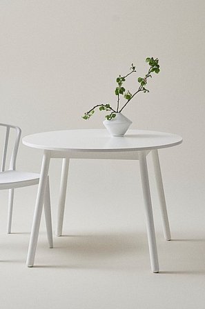 Jotex - Eettafel ø 100 Cm Wit Wit - KINNA - Koop Eettafels bij Jotex