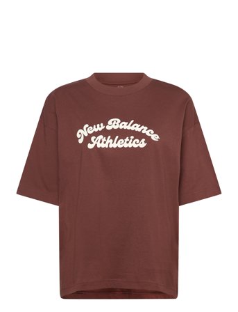 New Balance Linear Heritage Oversized T-Shirt - Brown - M