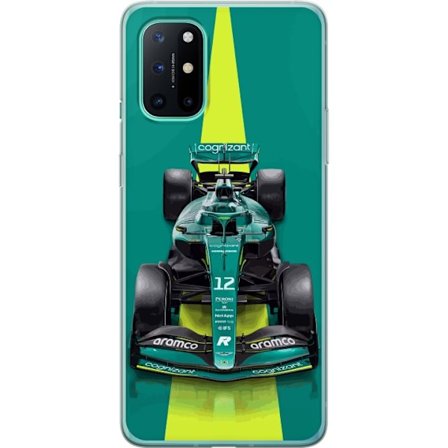 Yhteensopiva Puhelinkuori OnePlus OnePlus 8T Aston Martinin Formula 1 -auto vihreässä kilpailumuotoilussa, jossa on moderni studiosentuntma