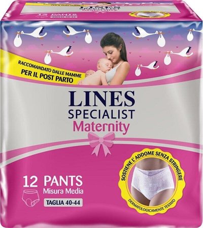 Lines Specialist Maternity Mutandine Post Parto Taglia M 12 Pants