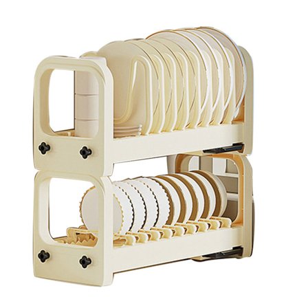 Hemplatta Organizer Kök Multifunktionell Justerbar Teleskopisk Plattorganisator Plattavloppshylla