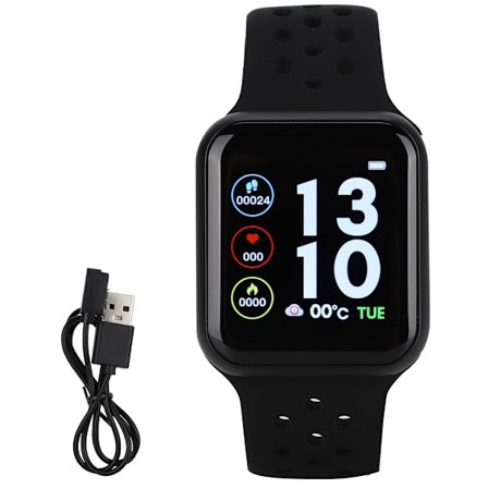 Vattentät smart armbandsklocka sport smart hjärtfrekvens blodtrycksövervakningSvart