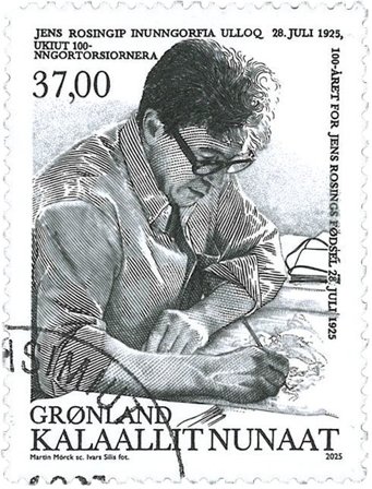 Grønland - Jens Rosing - Stemplet frimærke
