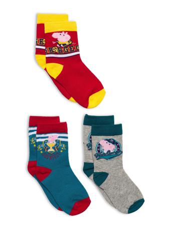 3 Pack Socks Patterned Peppa Pig