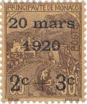 Monaco 1920 - YT 36 - Ubrugt