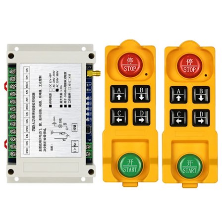 DC12V-48V Fjärrkontrollomkopplare 315/433Mhz Fjärrkontroll 4CH Trådlös fjärrmottagare RF Switch Gate Garage 220V-380V