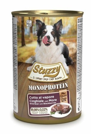 Stuzzy Monoprotein Al Cinghiale Con More Cibo Umido Cani Adulti