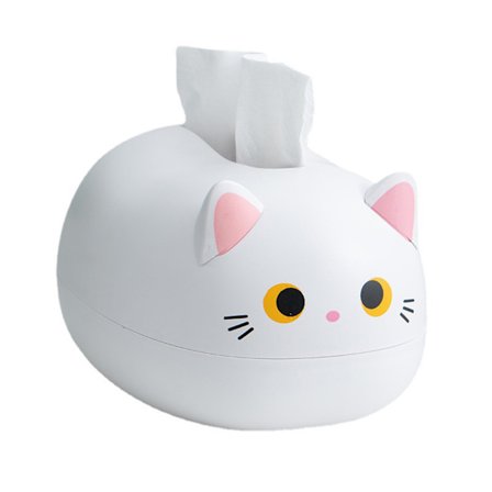 Tegneserie Katt Tissue Box Skrivebord Serviett Holder Hjem Dekor
