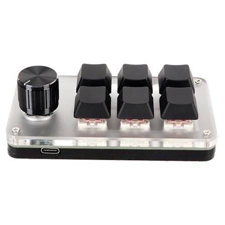 Röd Switch Makro Tangentbord Plug And Play Ergonomisk Anpassade Knoppar Usb Mini Tangentbord För Stationär Dator 6 Tangenter 1 Knopp