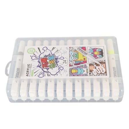 Dual Tip Marker Pen 24 Farver Vandtæt Hurtigtørrende Flydende Blæk Akryl Paint Pens Paint Markører til Skrivning på Stof