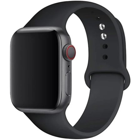 Silikoniranneke Apple Watch -rannekkeelle 45mm 44mm 42mm 49mm 41mm 40mm 38mm correa -ranneke iwatch Series 8 7 9 SE 4 3 5 Ultra 6 Musta