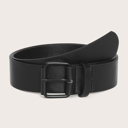 Dametøj bælte i kunstlæder med stift spænde sort bælte til jeans