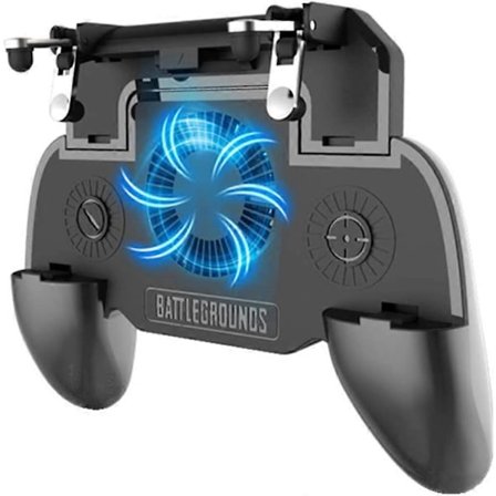 Spelgrepp med portabel laddare och kylfläkt, för PUBG Mobile Controller L1R1 mobilspel