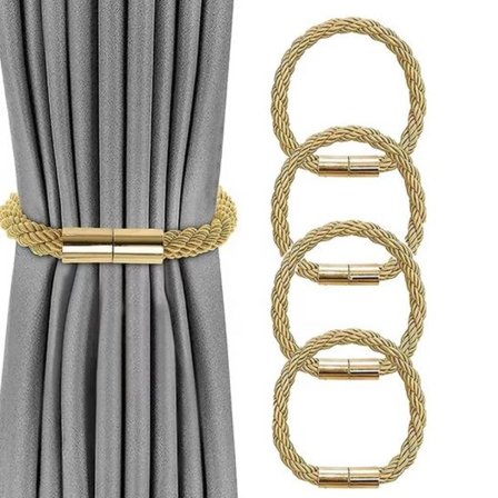 Verhonpidikkeet soljella, 2/4 kpl, ei porausta, magneettinen verhonpidike