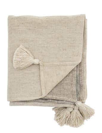 Alita Throw Home Textiles Cushions & Blankets Blankets & Throws Beige Bloomingville*Betinget Tilbud