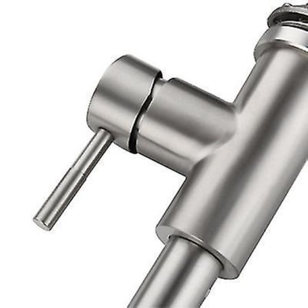 Kjøkkenkran med uttrekkbar sprøyte, svingbar tut, nikkel