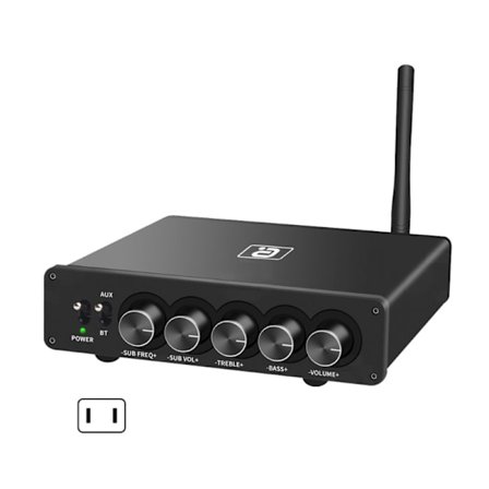 HF220 aptX Bluetooth5.1 Förstärkare TPA3116 2.1 Digital Ljudförstärkare 50Wx2+100W Aktiv Passiv Dubbel Basutgång