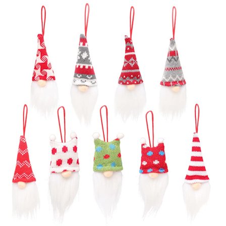 Tonttu kääpiöpari riipukset Ruotsin käsintehty plyysi sisustus 9 pakkaus