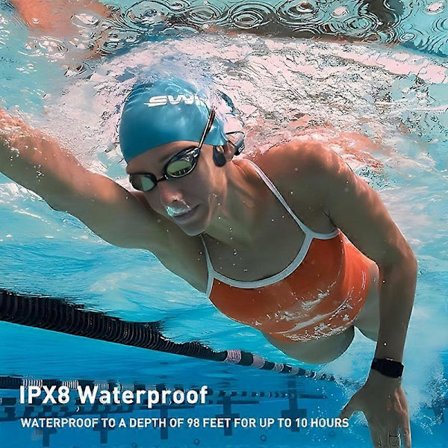 Svømmehovedtelefoner med knogleledning og display