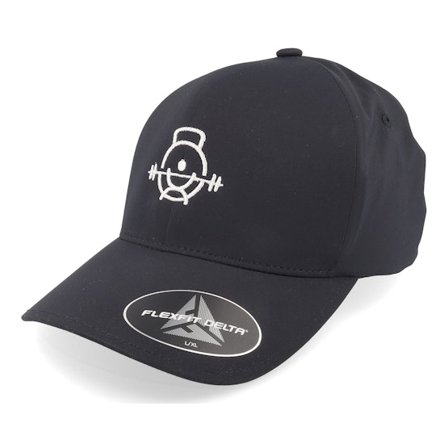 Berzerk - Black flexfit Czapka Z Daszkiem - Workout Fitness Logo Delta Black Flexfit @ Hatstore