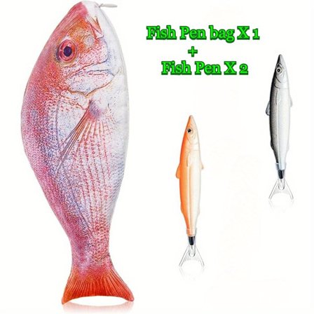 [2 stk. Fiske Penalhus] 2 stk. Søde Fiskepenne Sjovt Fiske Penalhus med Polstret Tykt Skumfor | Fiske Møntpung Nyhed Fiske Pen Taske Fiskegaver ...