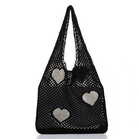 Axelväskor Virkad väska SVART svart