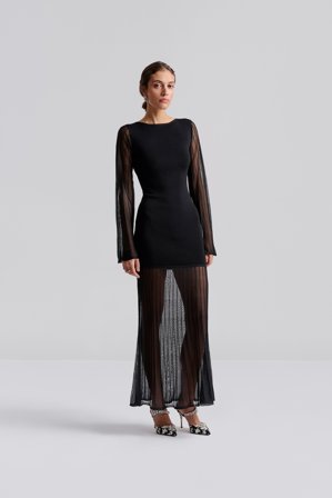 Malina - Haisley maxikleid - XS - Black