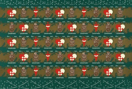 Danmark - julmärkeark 1956 - Utakket - Ufoldet