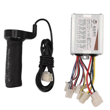 24v 500w DC Elektrisk Cykel Motor Børstet Controller Boks Med Børste Controller Lang Ledning Drejehåndtag