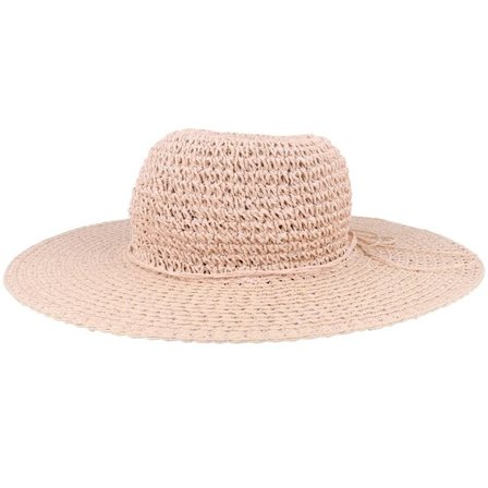 Seeberger - Beige sunhat Hatt - Paper Crochet Floppy Powder Peach Sunhat @ Hatstore