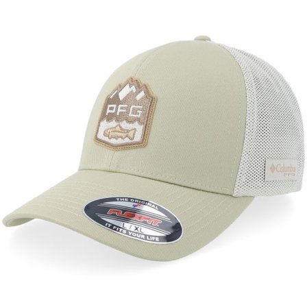 Columbia - Grön trucker Keps - Pfg Patch Mesh Ball Cap Serpentine Fel Trucker @ Hatstore