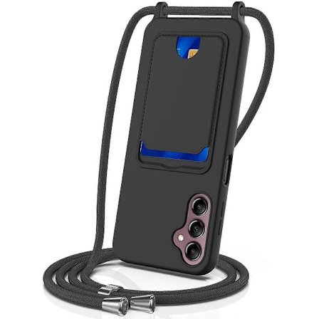 Til Samsung Galaxy A16 5G/4G Etui Flydende Silikone Kortholder Telefon Bagcover med Snøre