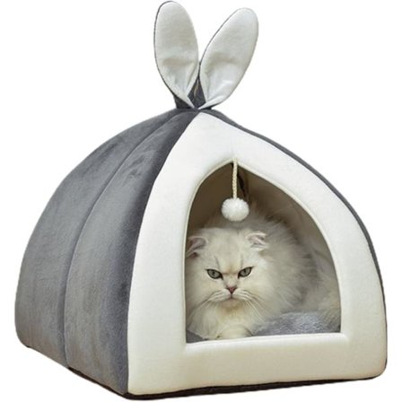 Katteseng, Liten Katteseng, Varm Grotte, Varmt Kattehus Med Seng, Kattehus Papp