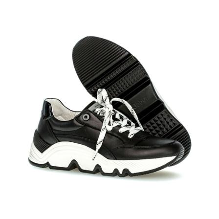 Gabor Chunky MED Snøre Sneakers Sort, Dame, Størrelse: 37 EU