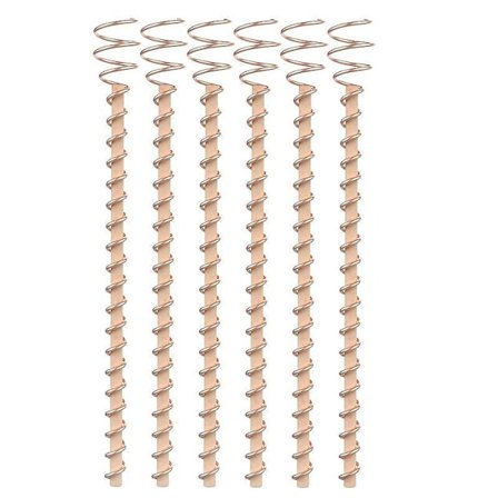 6 stk. elektrokultur plantepinner, 30 cm lange kobberhagepinner elektrokulturantenne kompatibel innendørs utendørs dyrking av planter frukt grønnsaker