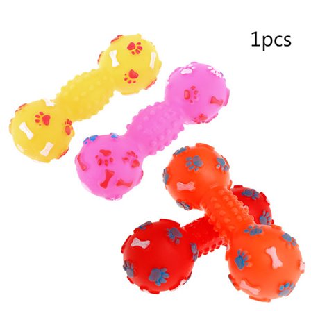 Rolig Interaktiv Hundleksak Pipande Hantel Valp Tuggleksaker Hundträningsleksaker Säker Hållbar för Husdjur Hundar Valpträning för P