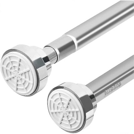 60-100 Udtrækkelig bruseforhængsstang, ingen boring, bruseforhængsstang i rustfrit stål, bruseforhængsstang til brusebad, garderobe, balkondør (FMY)