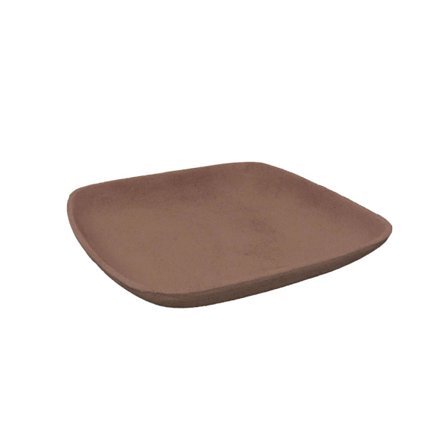 Dekorativ aluminiumsbakke, 23x22x4cm, beige