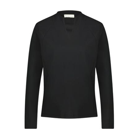 Jane Lushka Top andre technical v-neck Sort, Dame